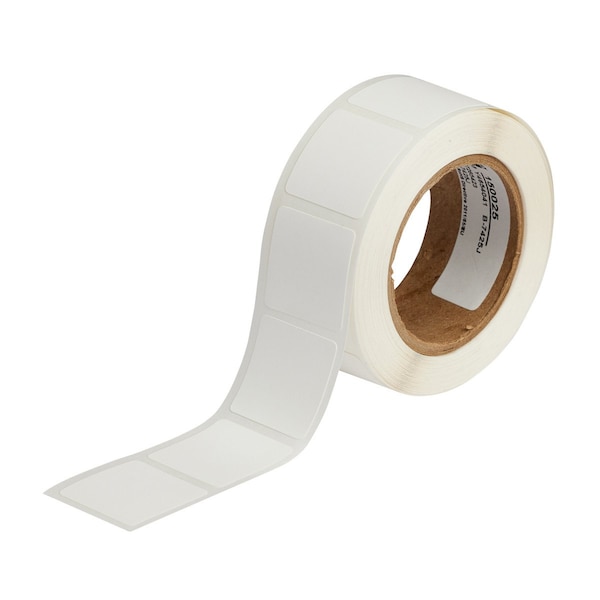 Chemical Resistant Cryogenic Polypropylene Continuous Labels for 2in Core InkJet Printers-1in x 1in